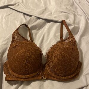SOLD!!! Aerie Real Power Plunge Push Up Lace Bra Brown Size 32C